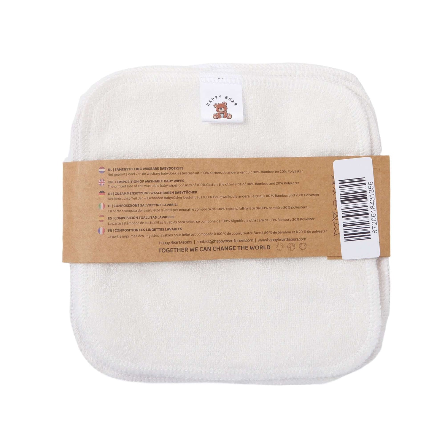 HappyBear Diapers Babydoekjes set 10 stuks | Botanical