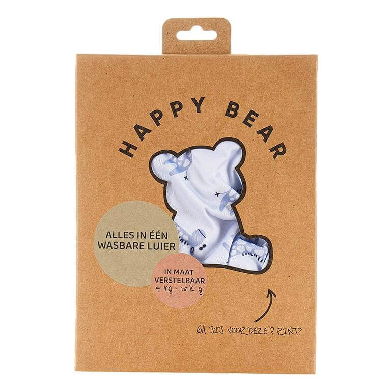 HappyBear Diapers All-In-One luier | Blue Giraffe